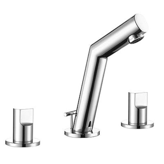 Luxury Newline 3 Tap Hole Basin Mixer Tap with Waste