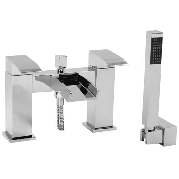 Ca Series Waterfall Deck Mounted Bath Mixer Tap with Hand Shower