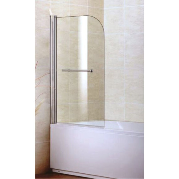 1400 x 800 Single Shower Bath Screen with Towel Rail | Radiant Range