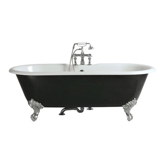 Heritage Bathrooms Buckingham Roll Top Bath and Cast Iron Feet