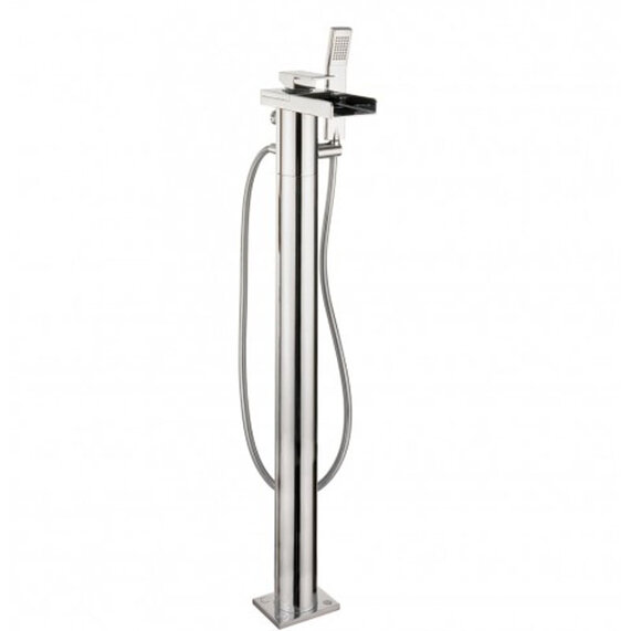 Water Square Bath Shower Mixer Inc Kit Floor Standing