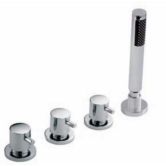 Zoo 4 Hole Bath Shower Mixer Deck Mounted