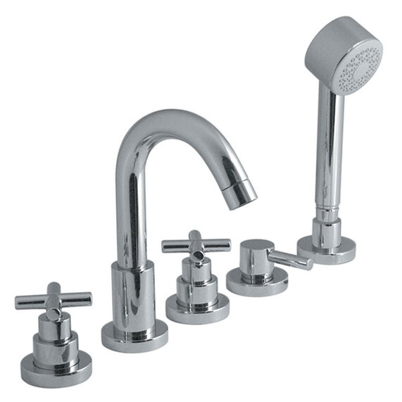 Elements Water 5 Hole Bath Shower Mixer Deck Mounted