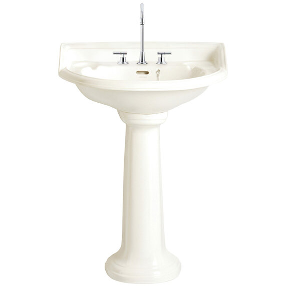 Dorchester White Medium Basin and Pedestal