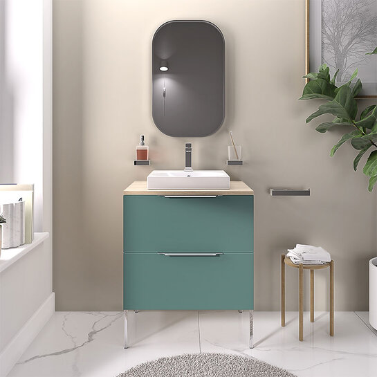 alani 600 petrol blue vanity square sink