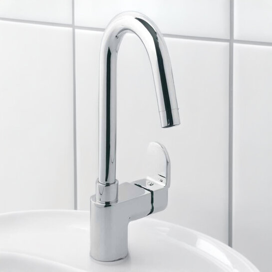 mono sink mixer single lever deck mounted with swivel spout