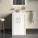 celeste 500 freestanding vanity unit in matte white