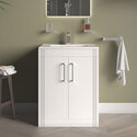 celeste matte white 600 floorstanding vanity unit with doors