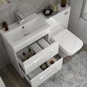 Patello 1200 Bathroom Furniture Set White with Chrome Tap & Waste | Buy ...