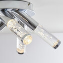 Amery Multi Arm Glass Semi Flush LED Light 5 Bulb