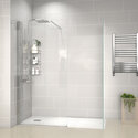 radiant 1700 walkin corner shower enclosure black tray