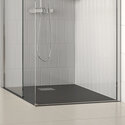 radiant 1700 walkin corner shower enclosure black tray