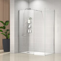 radiant 1500 walkin corner shower enclosure black tray