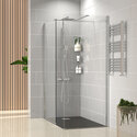 radiant 1500 walkin corner shower enclosure black tray