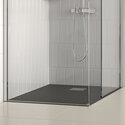 radiant 1400 walkin corner shower enclosure black tray