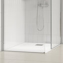 radiant 1400 walkin corner shower enclosure black tray