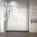 radiant 1800 walkin recess shower enclosure black tray