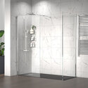 radiant 1800 walkin corner shower enclosure black tray