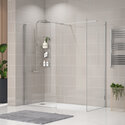 radiant 1800 walkin corner shower enclosure black tray