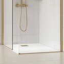 radiant gold 1800 walkin recess shower enclosure black tray