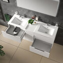sonix white 1500 wall vanity unit fluted