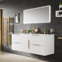 sonix white 1500 wall vanity unit fluted