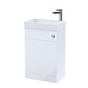 nuie athena gloss white 500mm slimline basin & wc unit