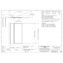 Technical Drawing for Lakes Coastline Left Hand Bathscreen with Hinge