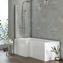 800 x 1400mm L-shape Bath Screen