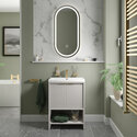 jasmine 600mm cashmere floorstanding vanity unit