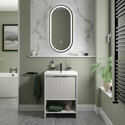 jasmine 600mm cashmere floorstanding vanity unit