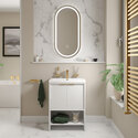 jasmine 600mm white floorstanding vanity unit