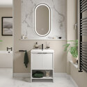 jasmine 600mm white floorstanding vanity unit