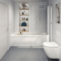 perform panel shower wall: white gloss (various sizes, square edge or nu-lock)