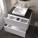 jasmine 700 white wall vanity unit with small white sink