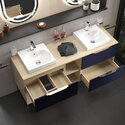 alani 1500 navy blue double vanity square sink