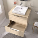 alani 600 oak vanity square basin