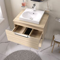 alani 600 oak vanity square basin