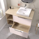 alani 900 sand pink vanity square basin and shelves