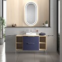 alani 1200 navy blue vanity square sink