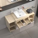 alani 1200 sand pink vanity square sink