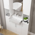 oliver white 1200mm vanity unit tallboy combo chrome