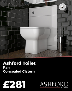 Ashford WC Toilet Unit with Pan and Concealed Cistern