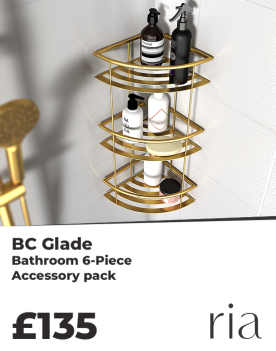 BC Gold Corner Shower Caddy: 3-tier