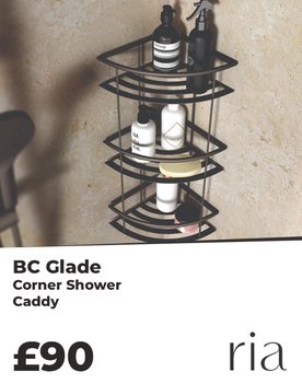 Glade Black Corner Shower Caddy