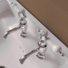 Glastonbury Bath Pillar Taps Chrome