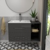 SONIX 890 GREY WALL HUNG UNIT straight Wall Hung Luxurious and Stylish Bathroom Accessory