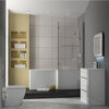 Extra Product Image For Patello 60 White L Shaped Shower Bath Suite 1