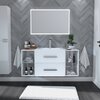 White wall hung 2 drawer vanity unit