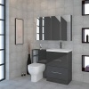 Extra Product Image For Patello Bathroom Furniture Suite With 2 Mirror Cabinets 5